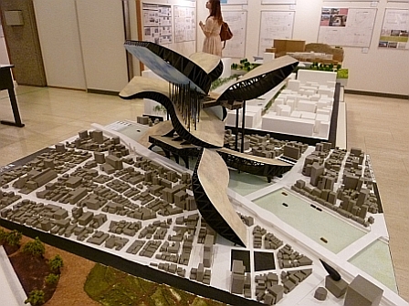 迫力のある模型の展示